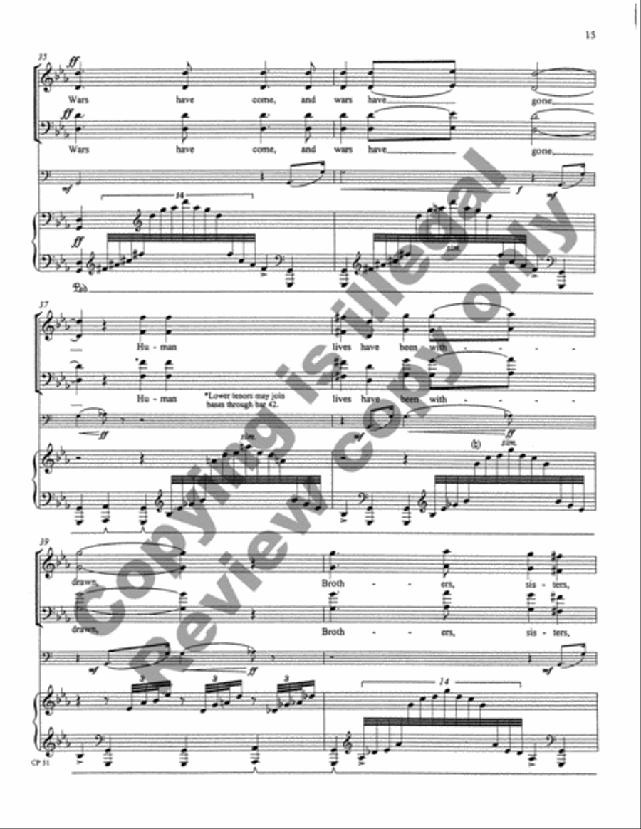 A Song, A Prayer, A Voyage 4-Part scores gallery preview page 44