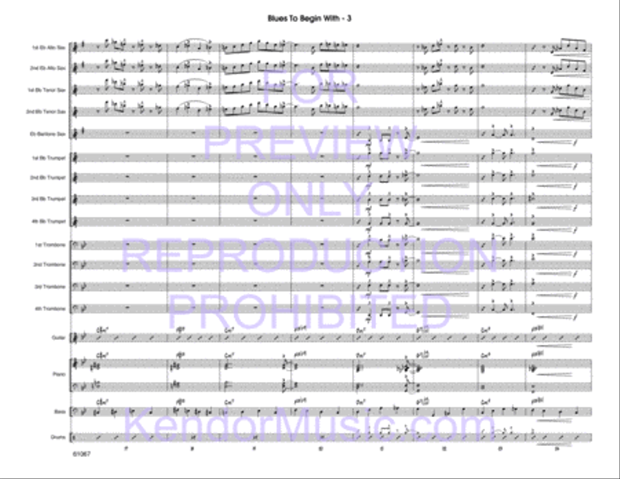 Blues To Begin With Jazz Ensemble scores gallery preview page 4