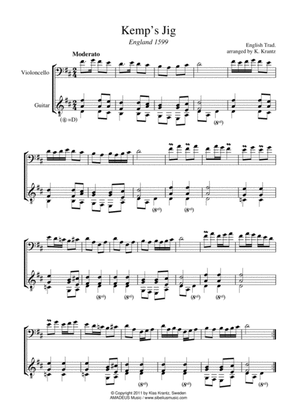 Kemp's Jig and Spilt Whiskey (Suo-gan) for cello and guitar