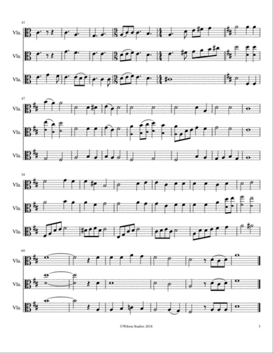 Fairest Lord Jesus String Trio scores gallery preview page 3