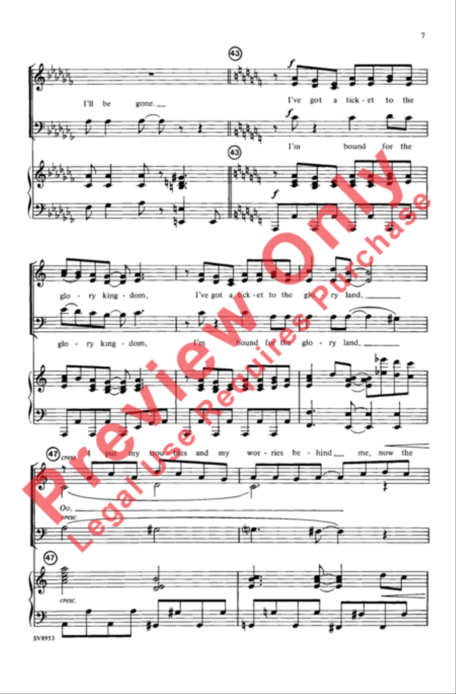Ticket to the Kingdom 3-Part scores gallery preview page 7