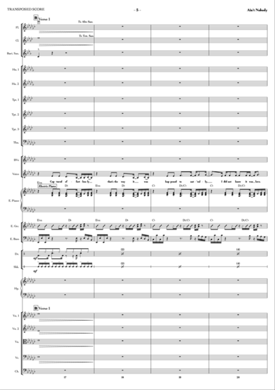 Ain't Nobody Ain't Nobody Full Orchestra scores gallery preview page 5