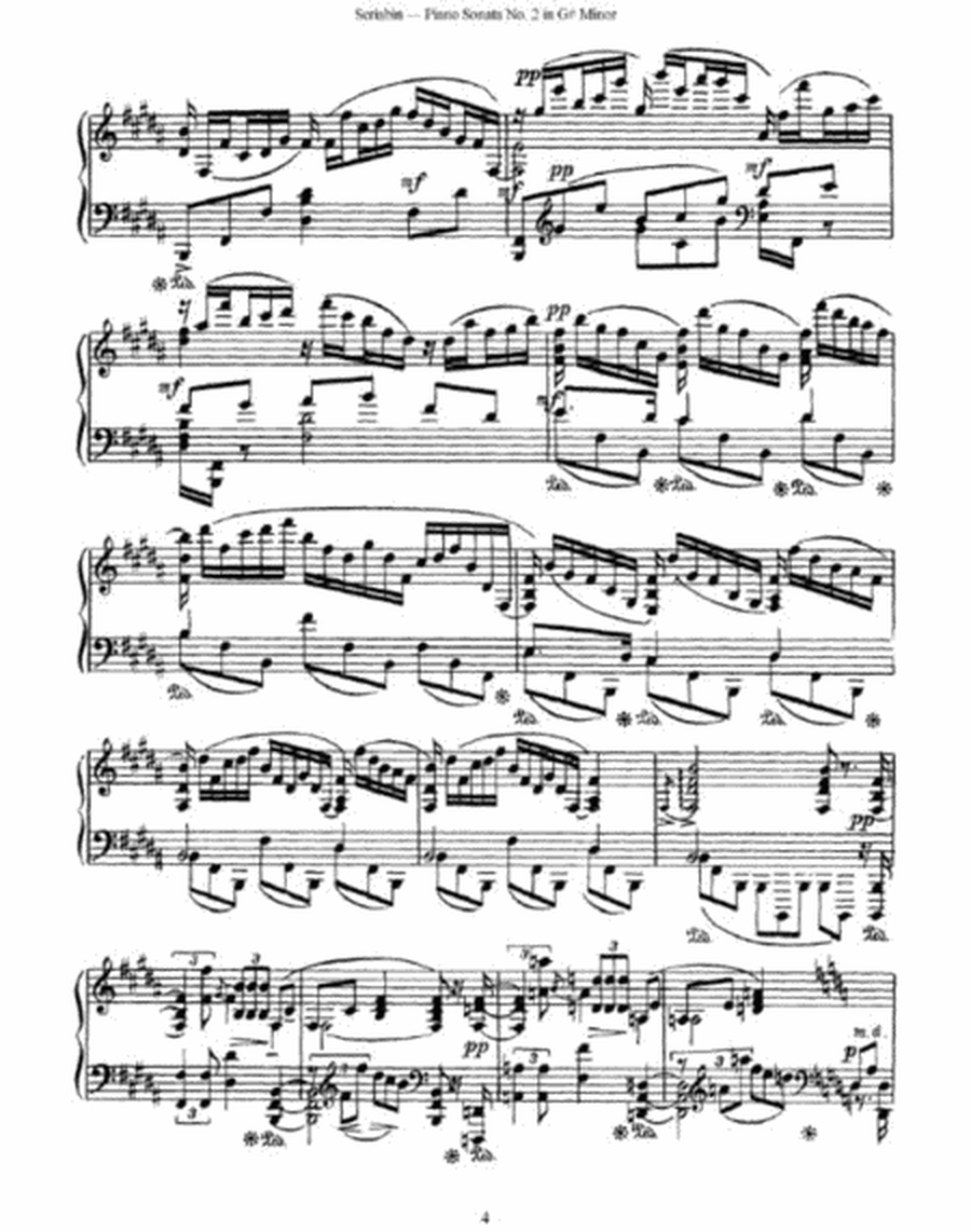 Alexander Scriabin - Piano Sonata No. 2 in G# Minor