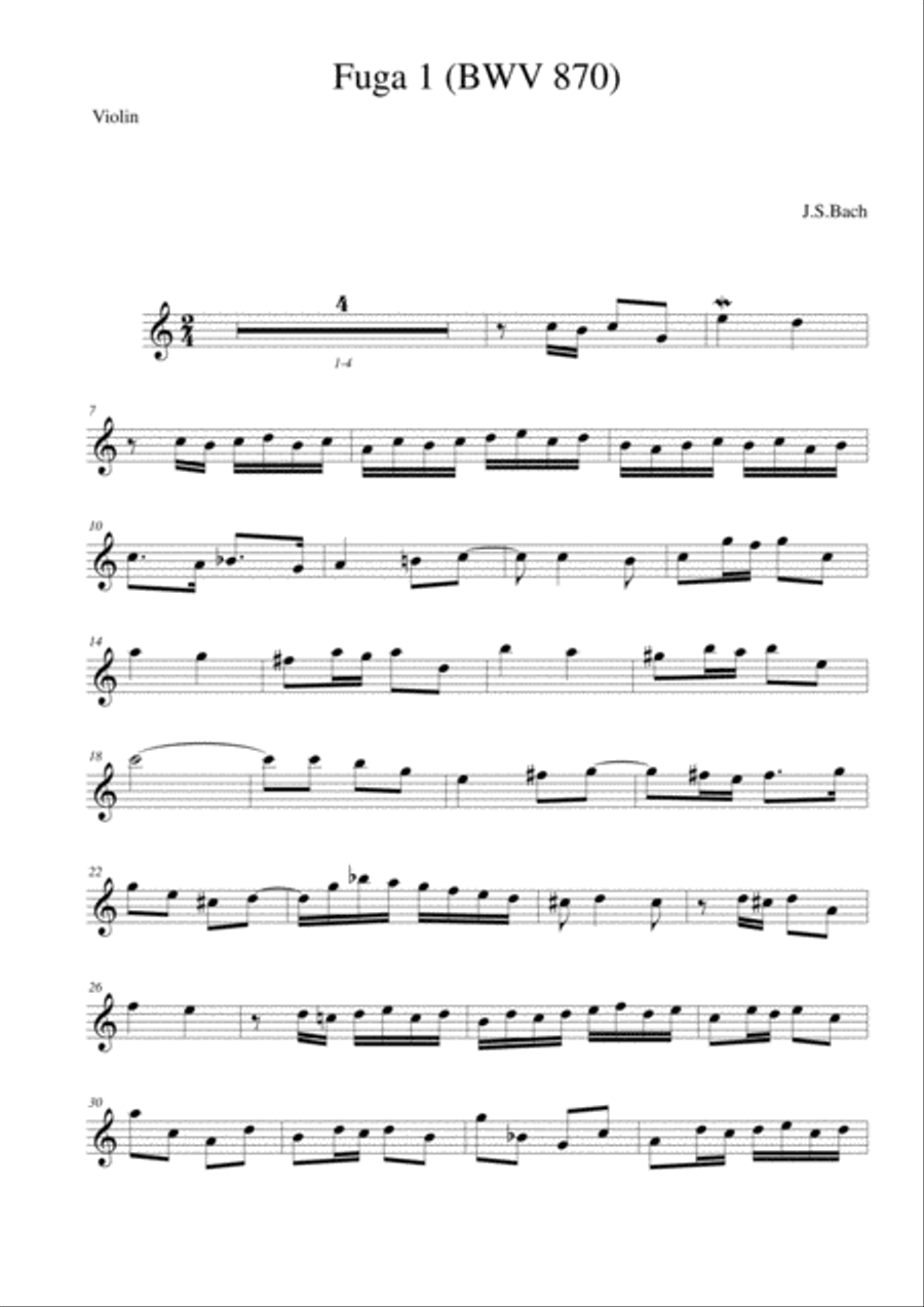 Fuga I (BWV 870) Fuga I (BWV 870) String Trio scores gallery preview page 6
