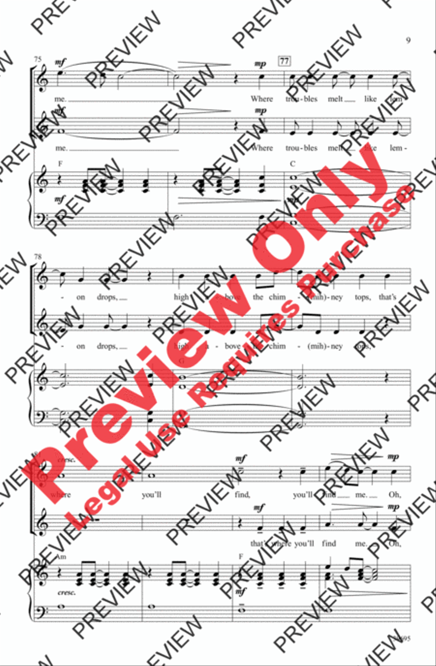 Over the Rainbow 2-Part scores gallery preview page 9