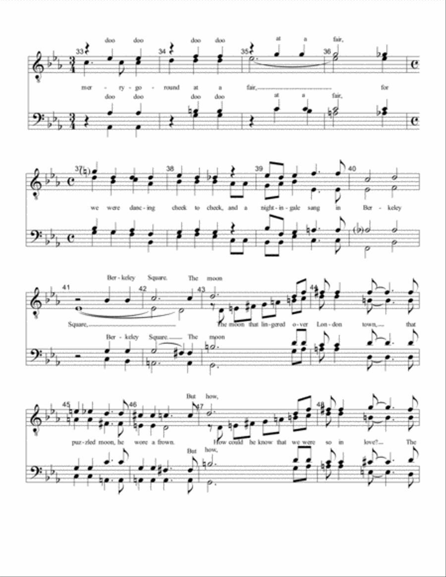A Nightingale Sang In Berkeley Square TTBB scores gallery preview page 3