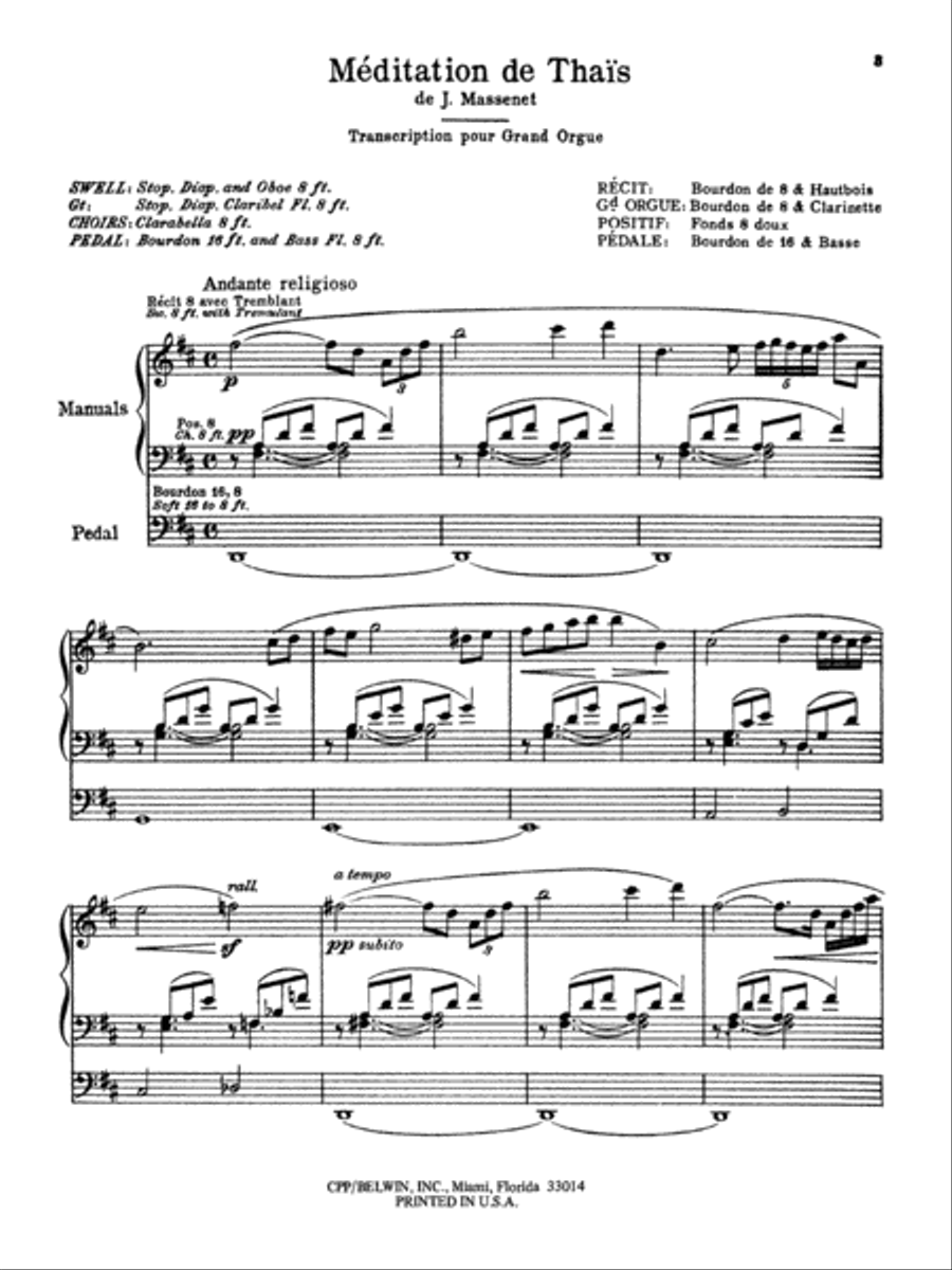 Meditation from the Opera Thaïs Small Ensemble scores gallery preview page 4