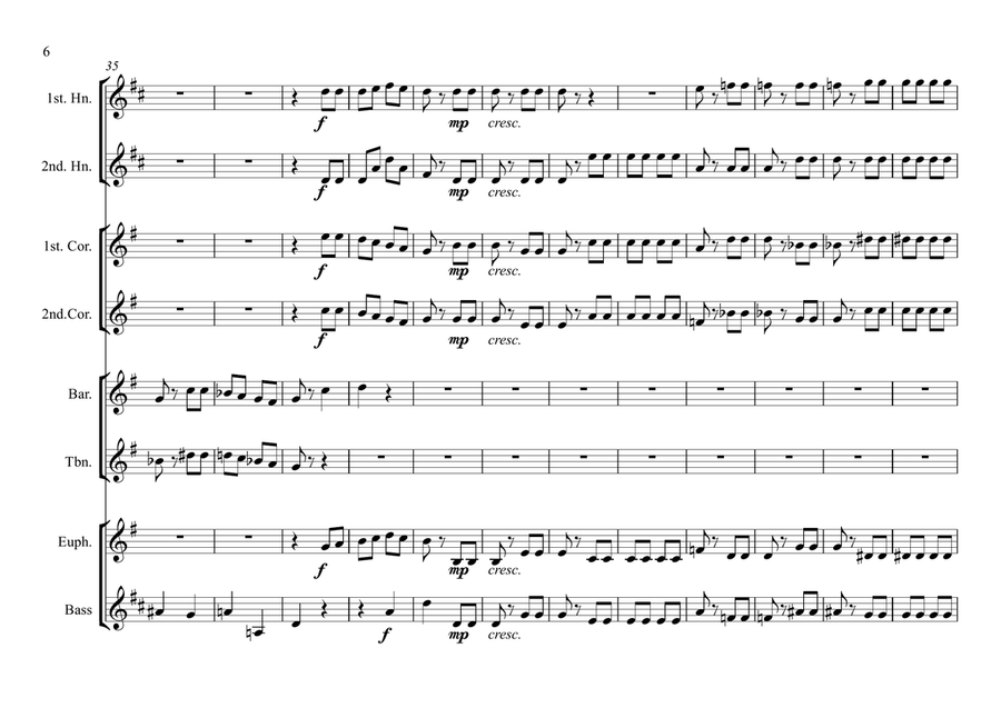 Brass Octet - Mozart - Ein Musikalischer Spaß Large Ensemble scores gallery preview page 6