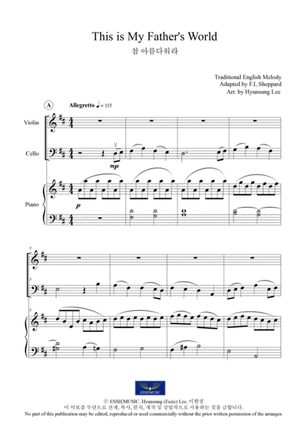 This is My Father's World - Piano Trio (Vn,Vc.Pno) image number null