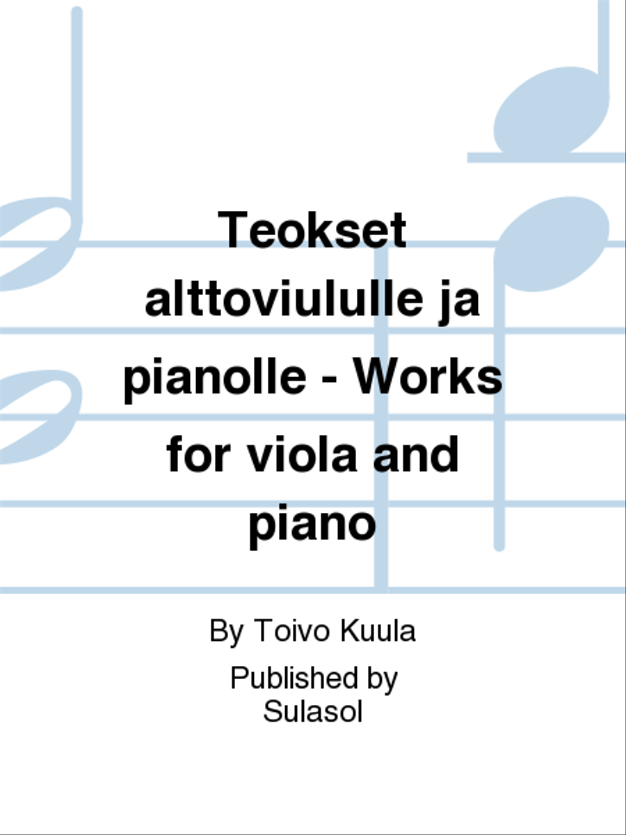 Teokset alttoviululle ja pianolle - Works for viola and piano Piano Accompaniment scores gallery preview page 1