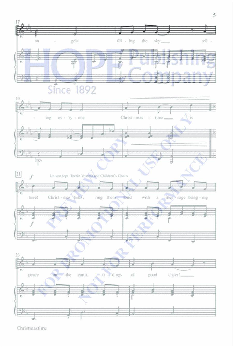 Christmastime Unison Choir scores gallery preview page 4