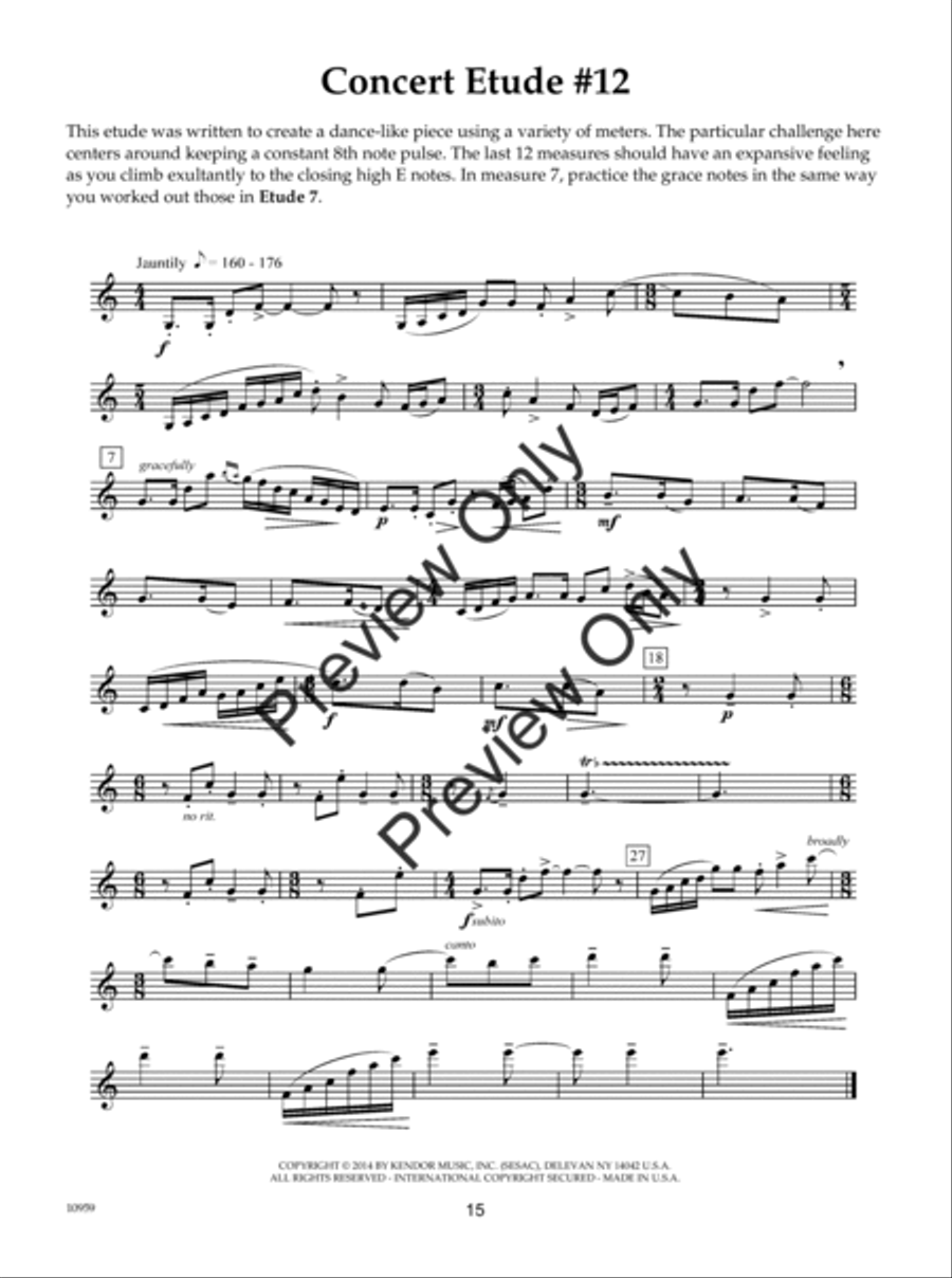 Concert Etudes B-Flat Clarinet scores gallery preview page 16