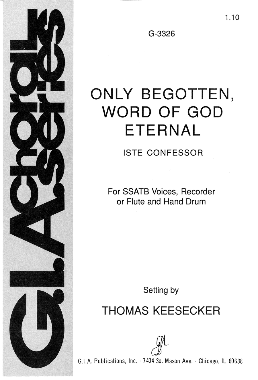 Only Begotten, Word of God Eternal