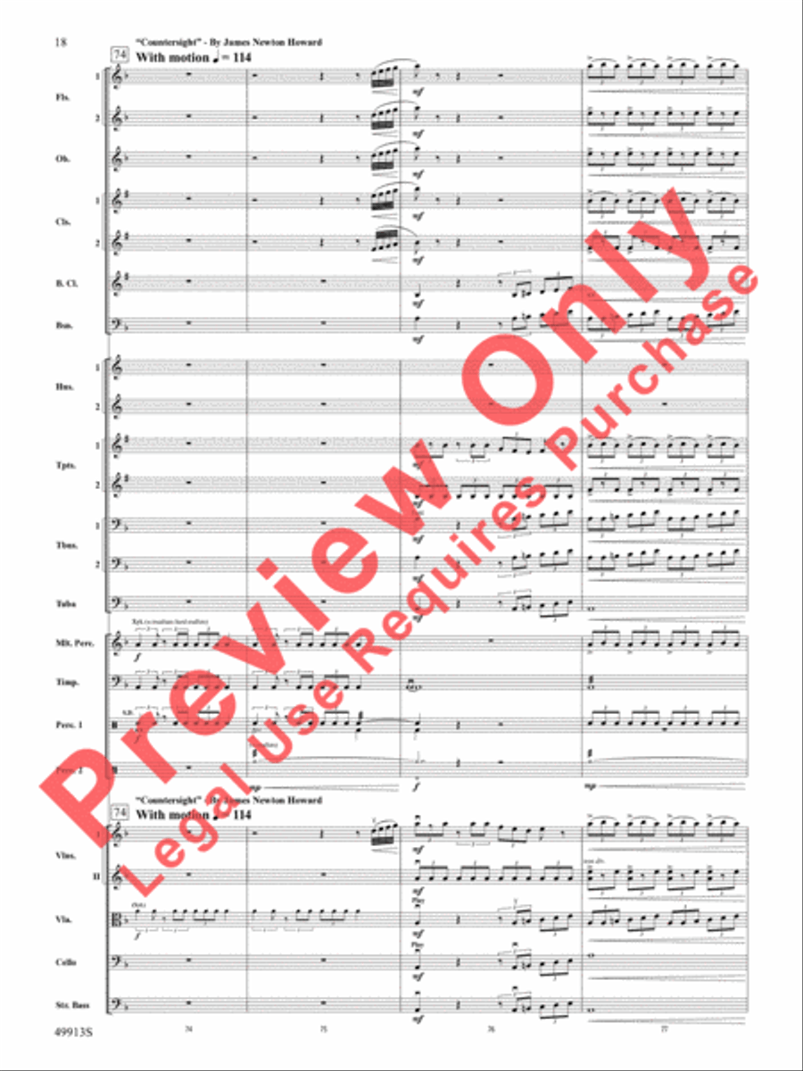 Fantastic Beasts -- The Secrets of Dumbledore Full Orchestra scores gallery preview page 19