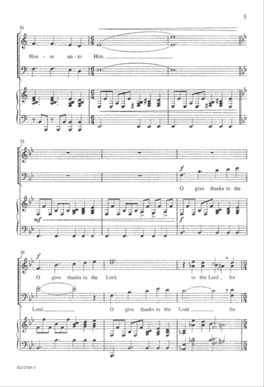 O Give Thanks to the Lord! 4-Part scores gallery preview page 6