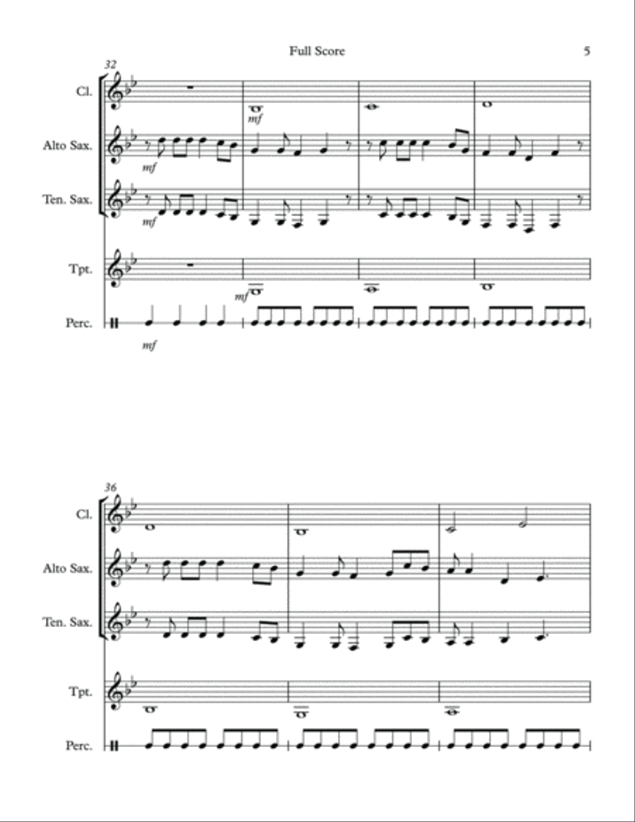 Feliz Navidad Small Ensemble scores gallery preview page 6