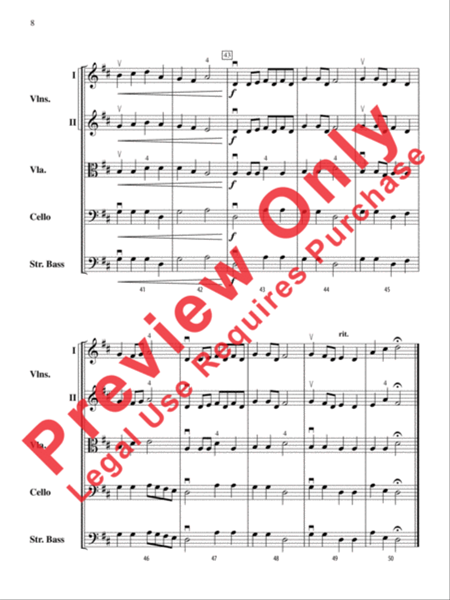 Airborne Heroes String Orchestra scores gallery preview page 8