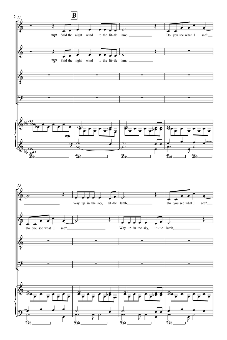 Do You Hear What I Hear 4-Part scores gallery preview page 2