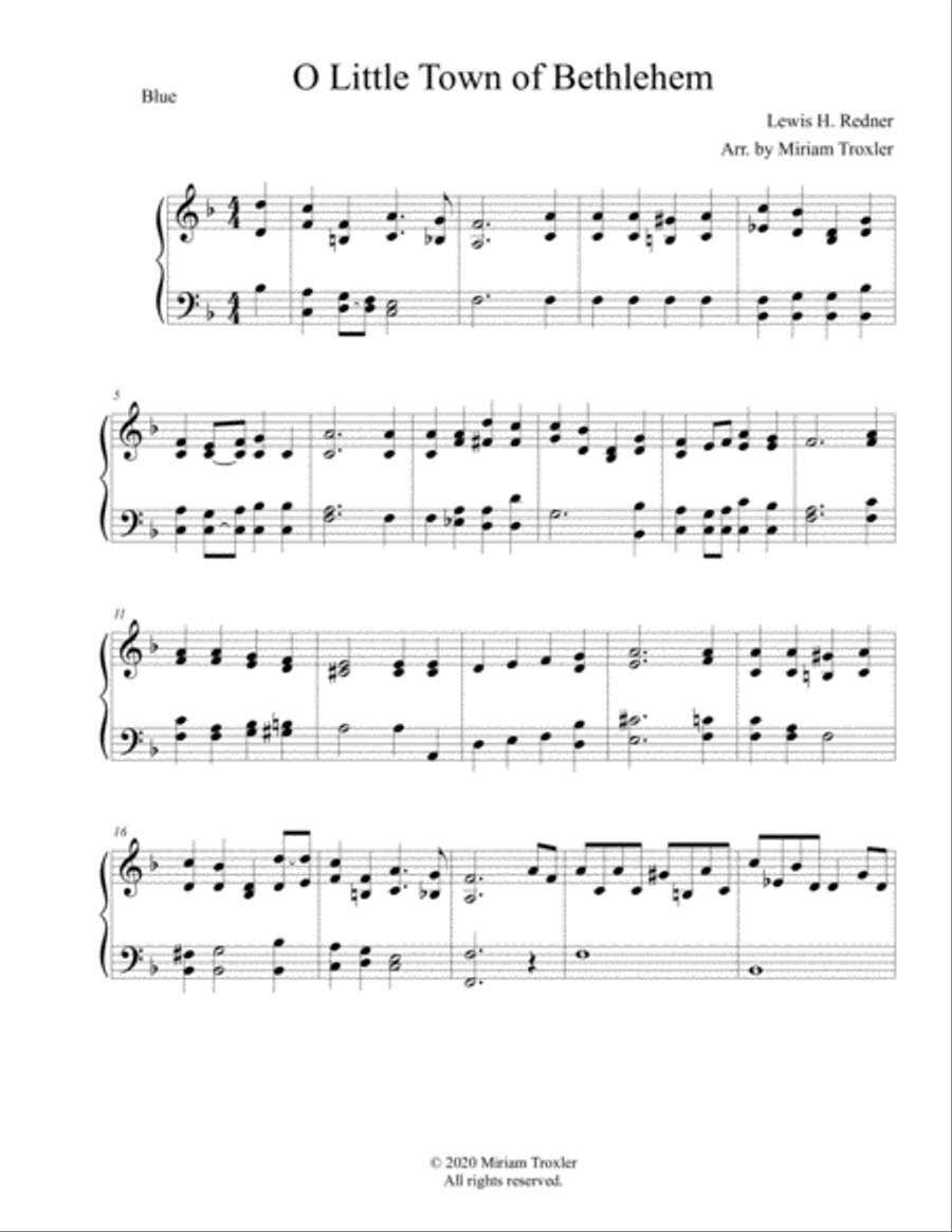 Traditional Christmas Carols for Piano: Blue Set Piano Solo scores gallery preview page 2