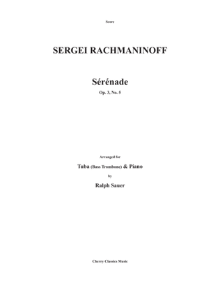 Book cover for Serenade for Tuba or Bass Trombone and Piano