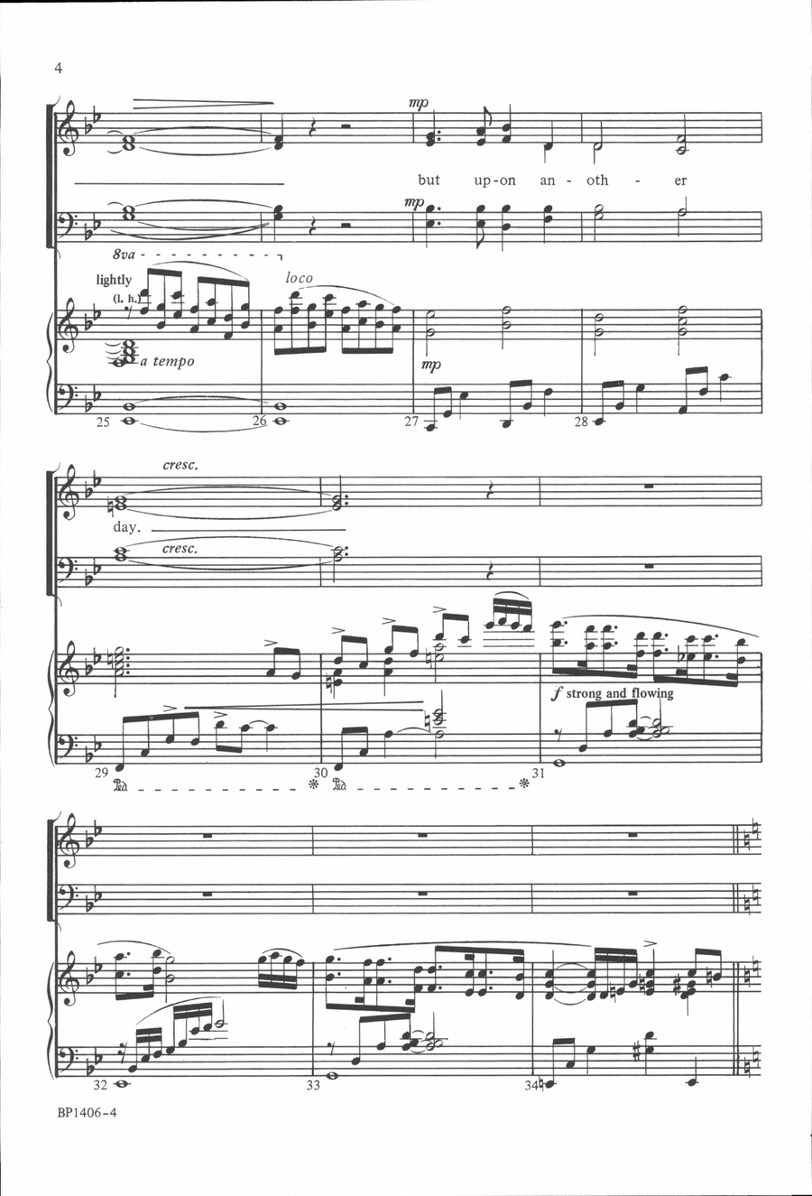 Cradle Hymn 4-Part scores gallery preview page 4