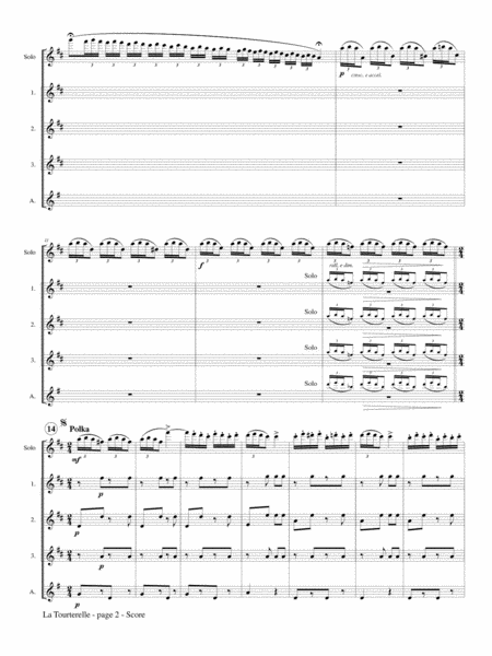 La Tourterelle for Solo Piccolo and Flute Choir
