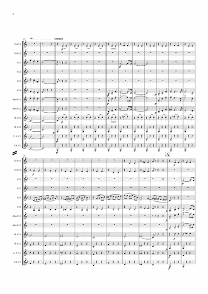 Tchaikovsky: Casse-Noisette (Nutcracker Suite) Valse des Fleurs Dance of Flowers - clarinet ensemble image number null