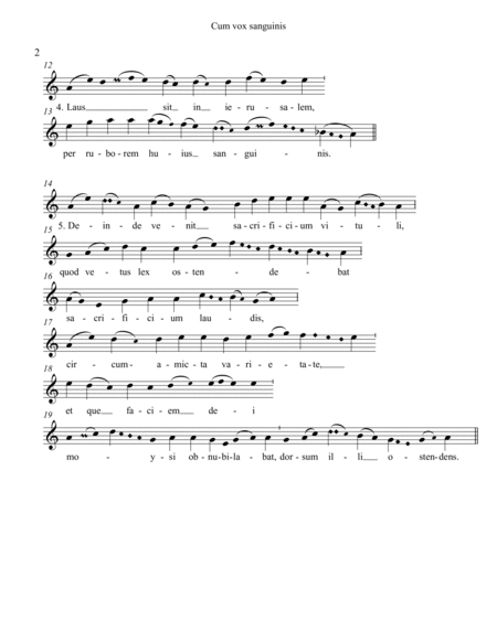 Hymn: Cum vox sanguinis, from the Anonymous 4 album "11,000 Virgins" - Score Only