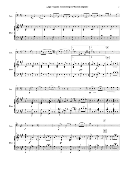 Ange Flégier: Tarantella for bassoon and piano
