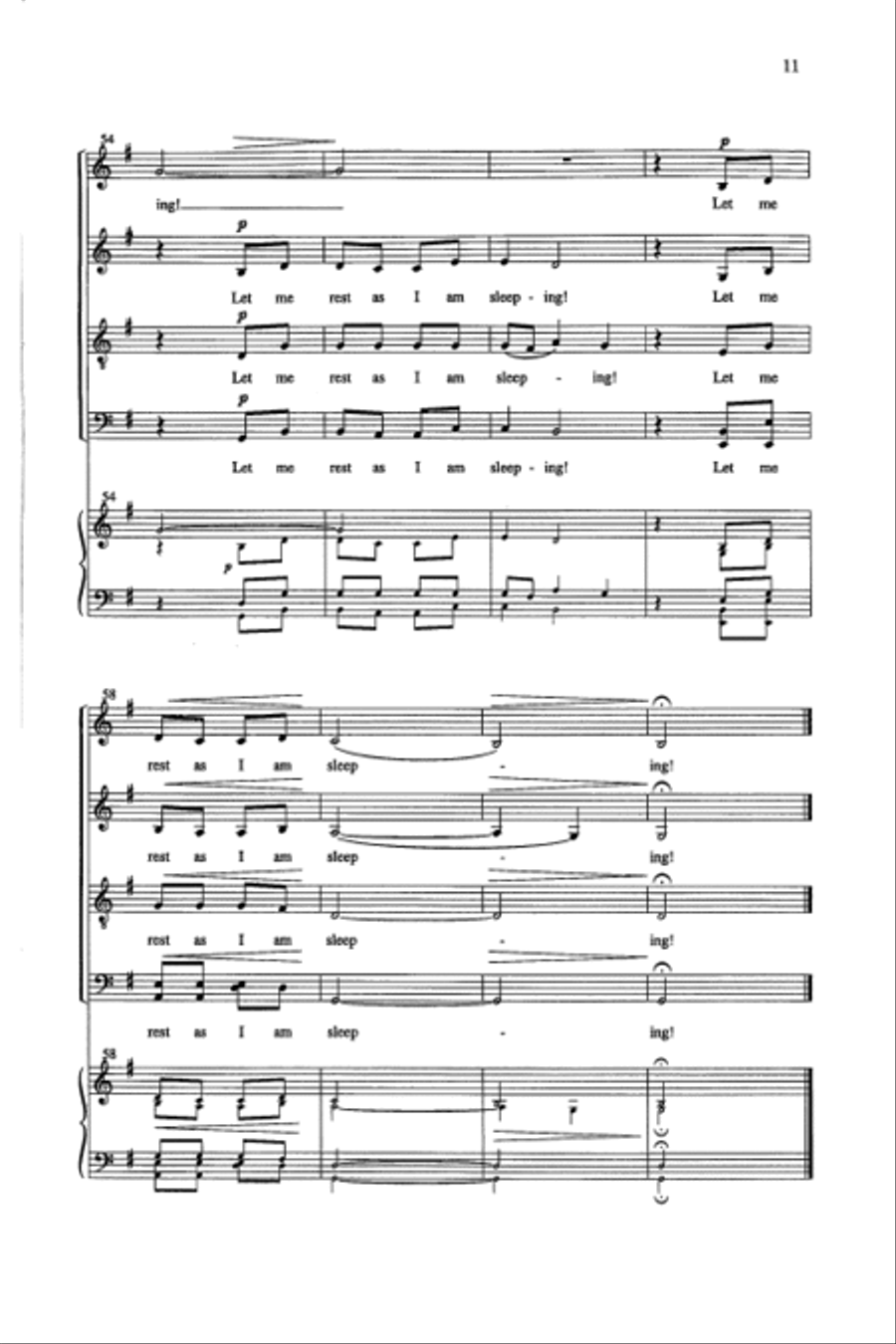 Karin Boye's Evening Prayer 4-Part scores gallery preview page 10