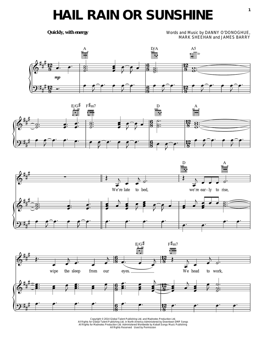 Hail Rain Or Sunshine Hail Rain Or Sunshine Acoustic Guitar scores gallery preview page 1