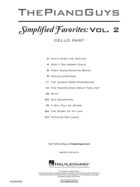 The Piano Guys – Simplified Favorites, Volume 2