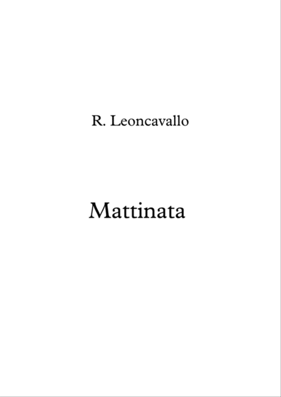 Mattinata - Leoncavallo - Voz y guitarra Small Ensemble scores gallery preview page 1