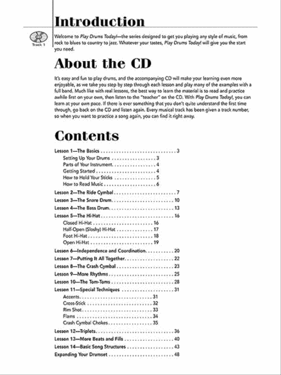 Play Drums Today! – Level 1 Drums scores gallery preview page 2