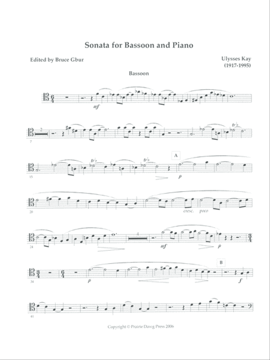 Sonata Bassoon Solo scores gallery preview page 17