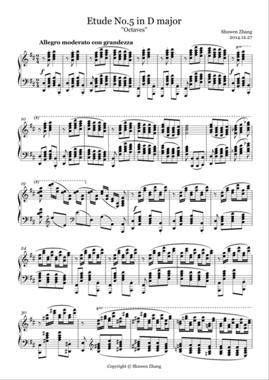 Etude No.5 in D major 