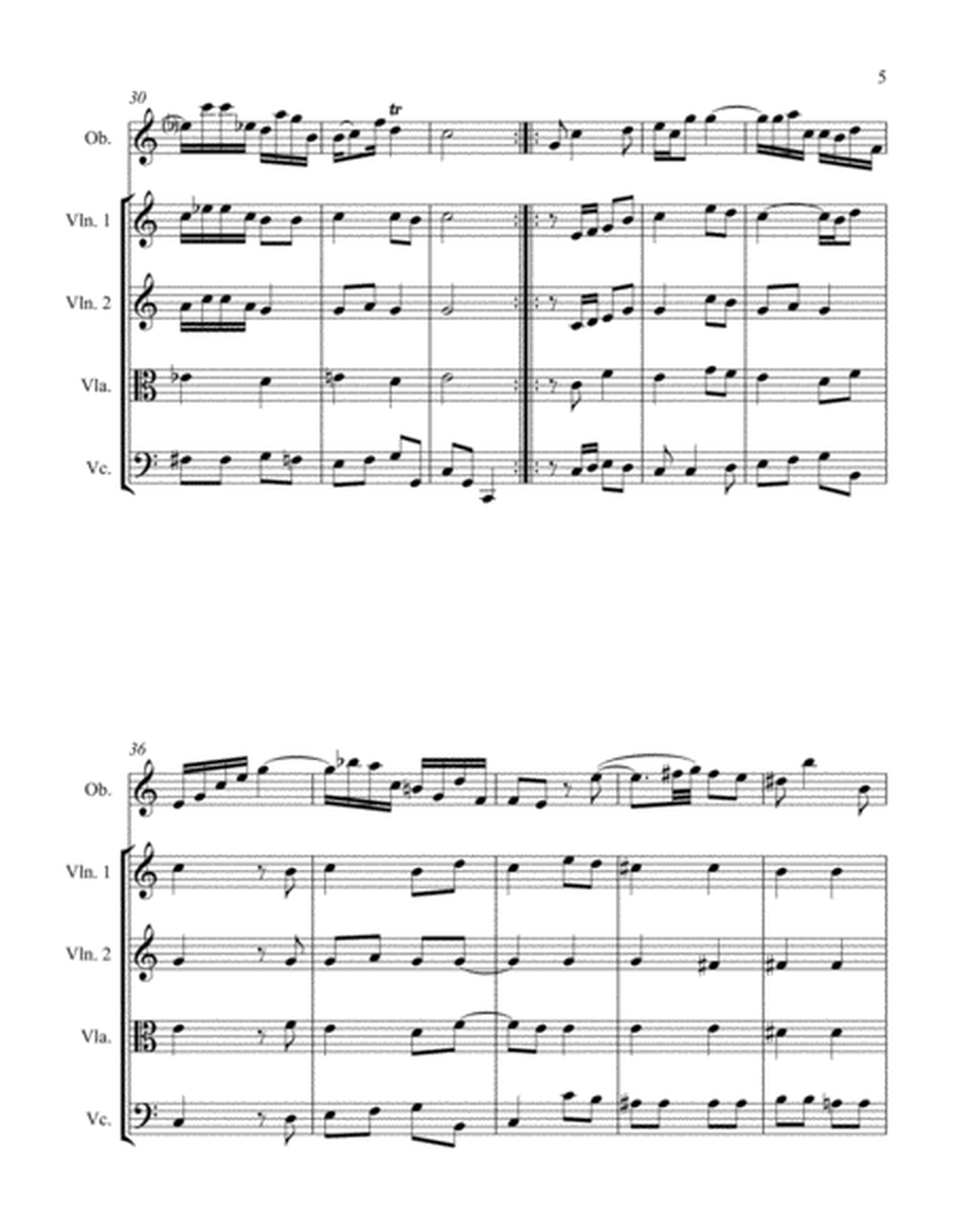 Sonata in A Minor for Oboe and String Quartet II. Allegro