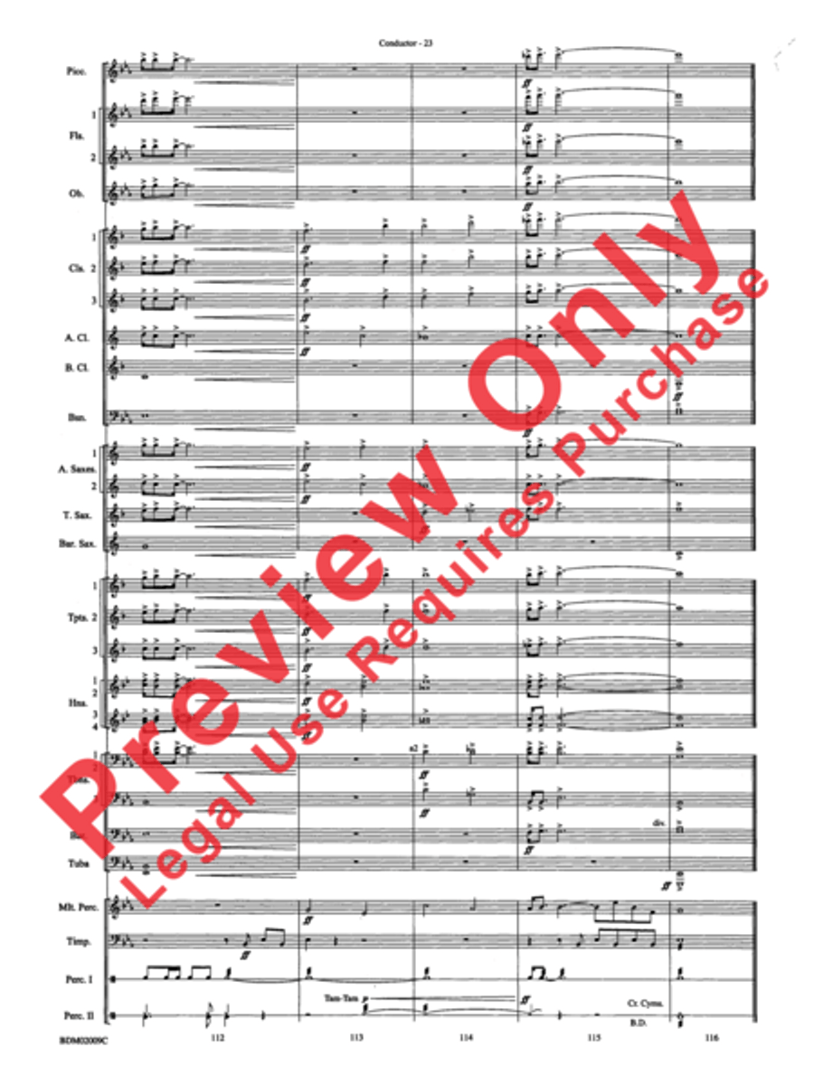 Thine Alabaster Cities Gleam (A Message of Hope for America) Concert Band scores gallery preview page 25