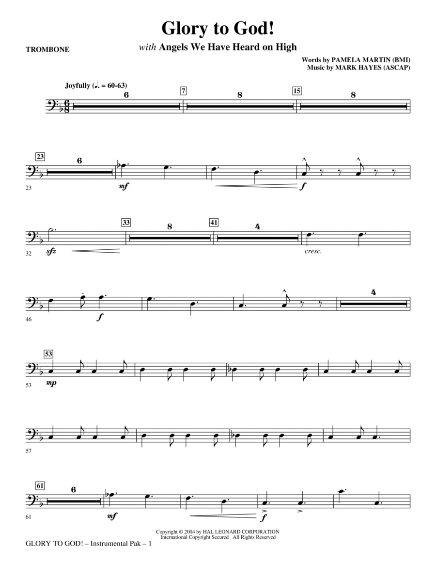 Glory to God! - Trombone Choir scores gallery preview page 1