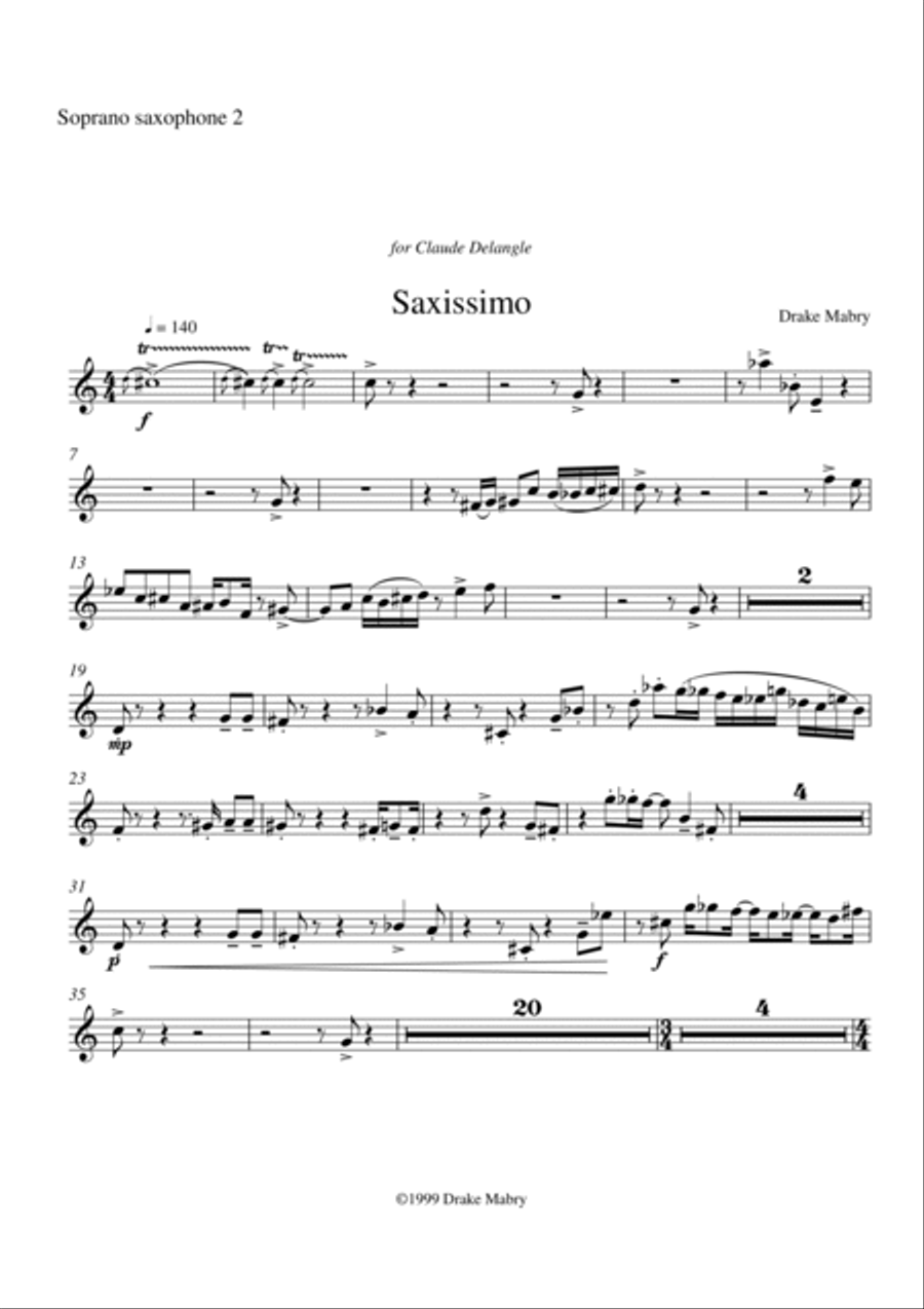 Saxissimo - parts Saxissimo - parts 4-Part scores gallery preview page 4