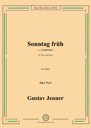 Jenner-Sonntag früh,in F Major,Op.1 No.4