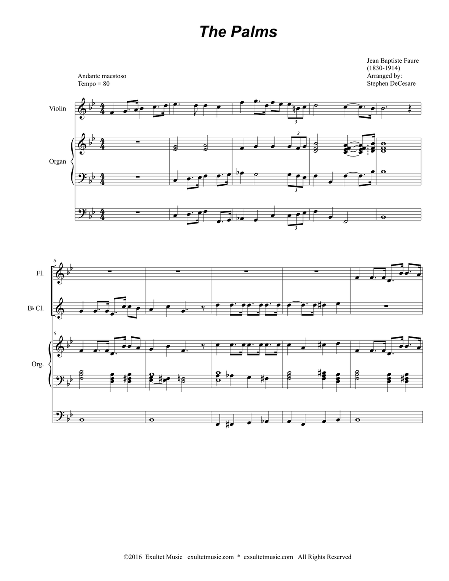 Book cover for The Palms (Duet for Flute and Bb-Clarinet)