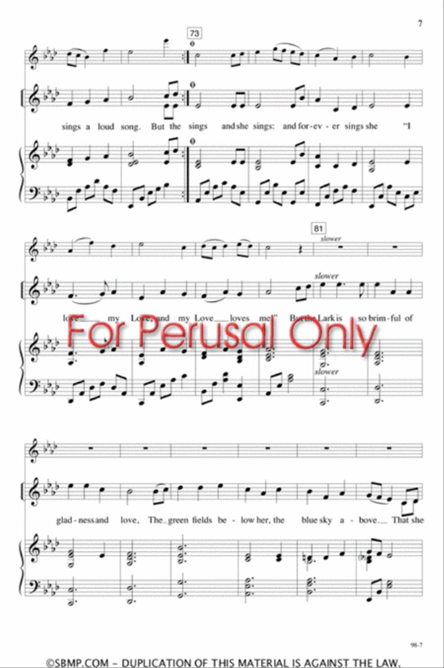 Answer to a Child's Question - SA Octavo SA scores gallery preview page 6