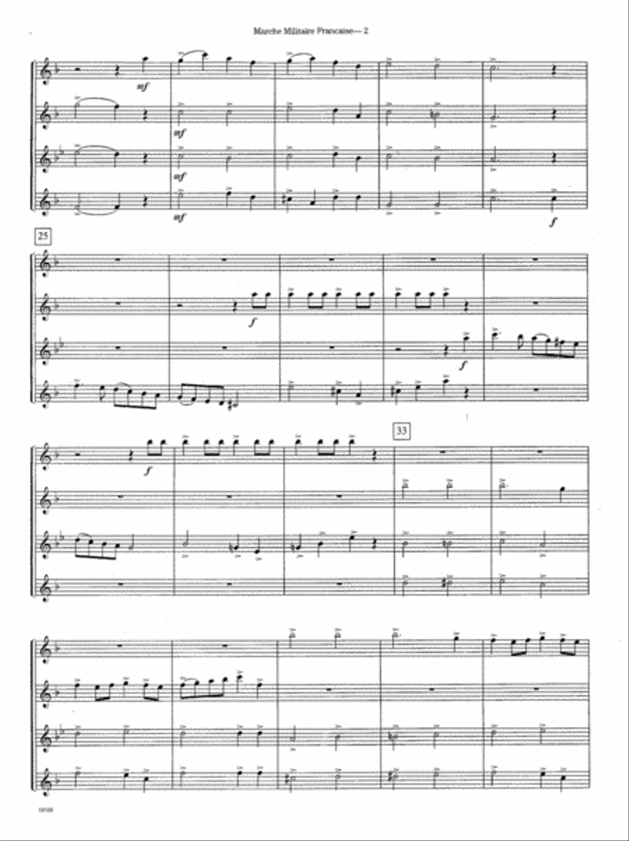 Marche Militaire Francaise Baritone Saxophone scores gallery preview page 3
