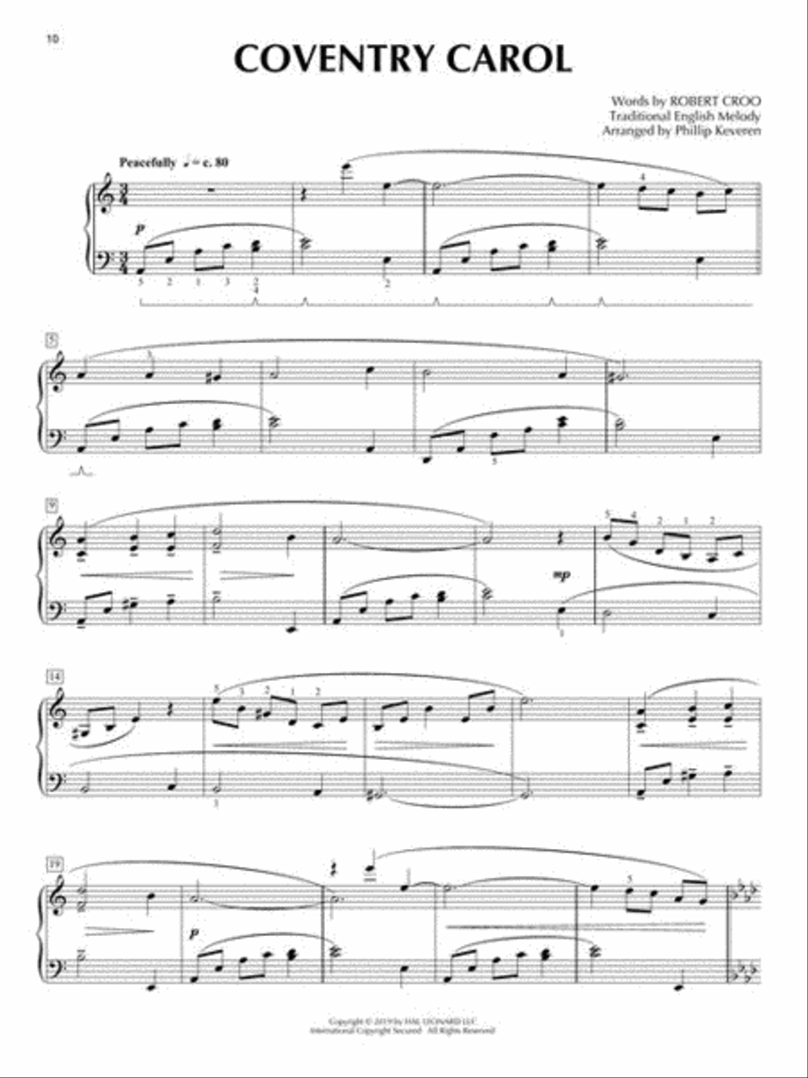 Christmas Carols with a Classical Flair Piano Solo scores gallery preview page 5