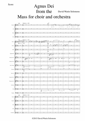 Agnus Dei from the Mass for choir and orchestra