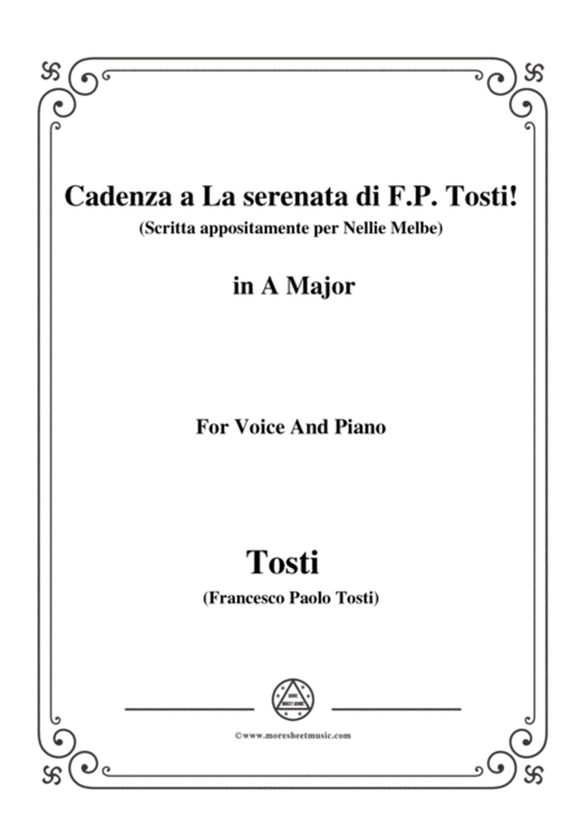 Tosti-Cadenza a La serenata(Scritta appositamente per Nellie Melbe) in A Major,for Voice and Piano image number null