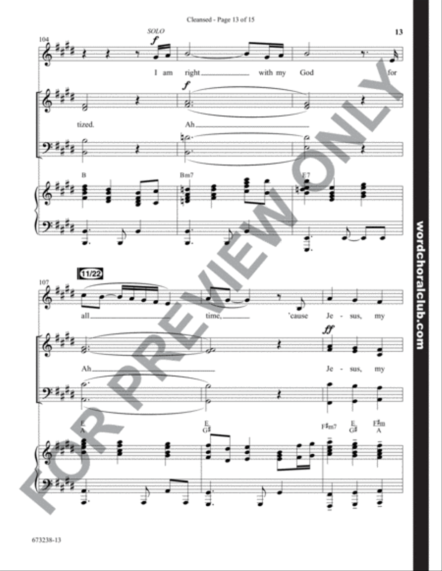 Cleansed - Anthem 4-Part scores gallery preview page 13