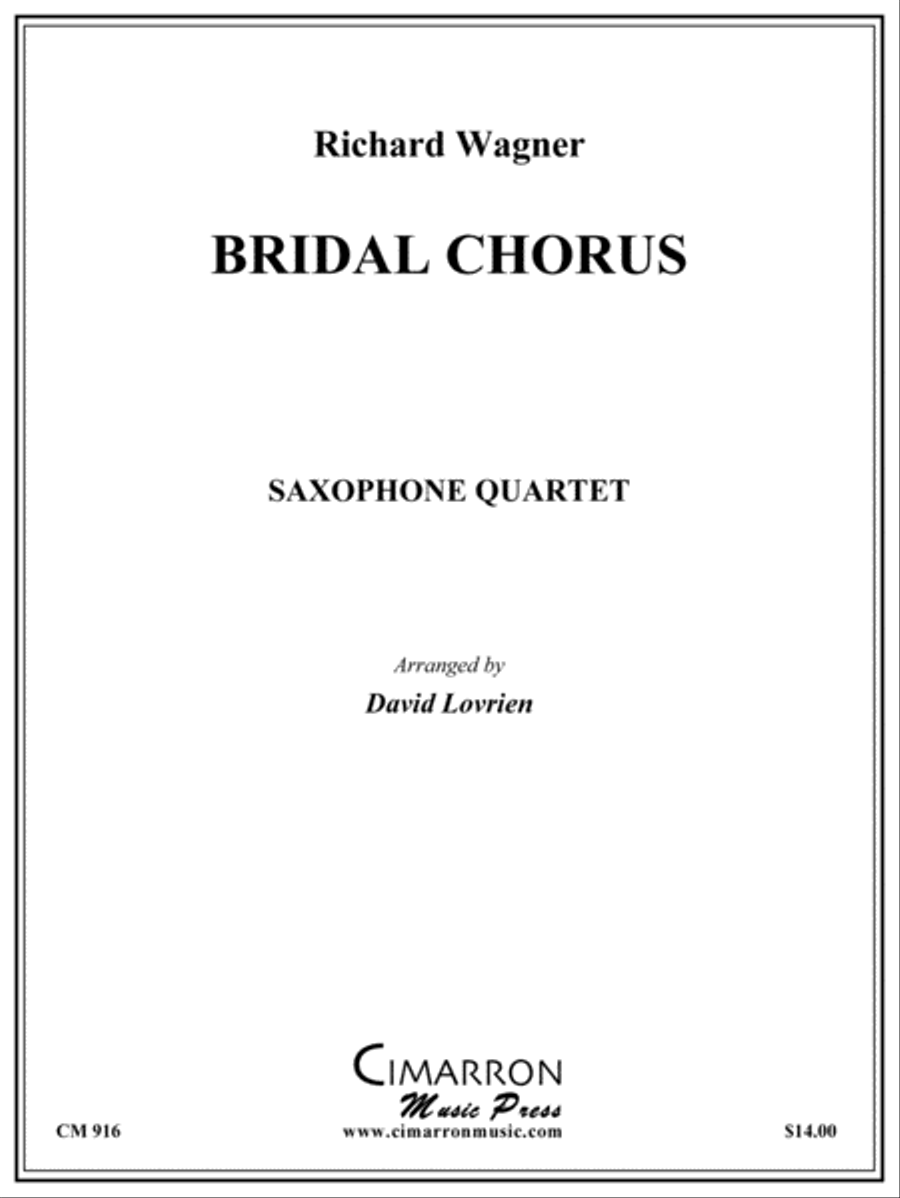 Bridal Chorus Bridal Chorus Saxophone Quartet scores gallery preview page 1