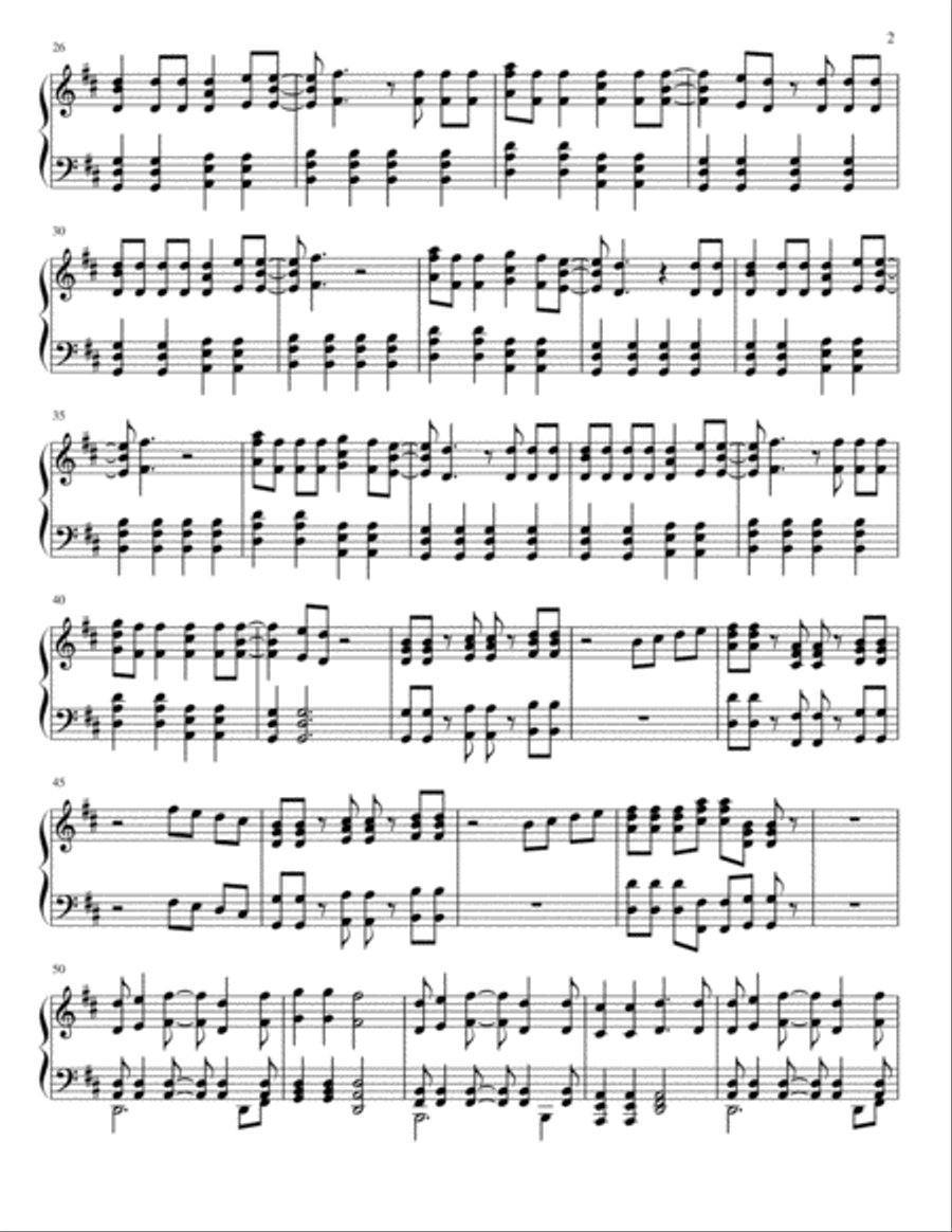Without You Piano Solo scores gallery preview page 2